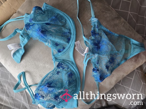 S**y Sheer Cute Blue Set