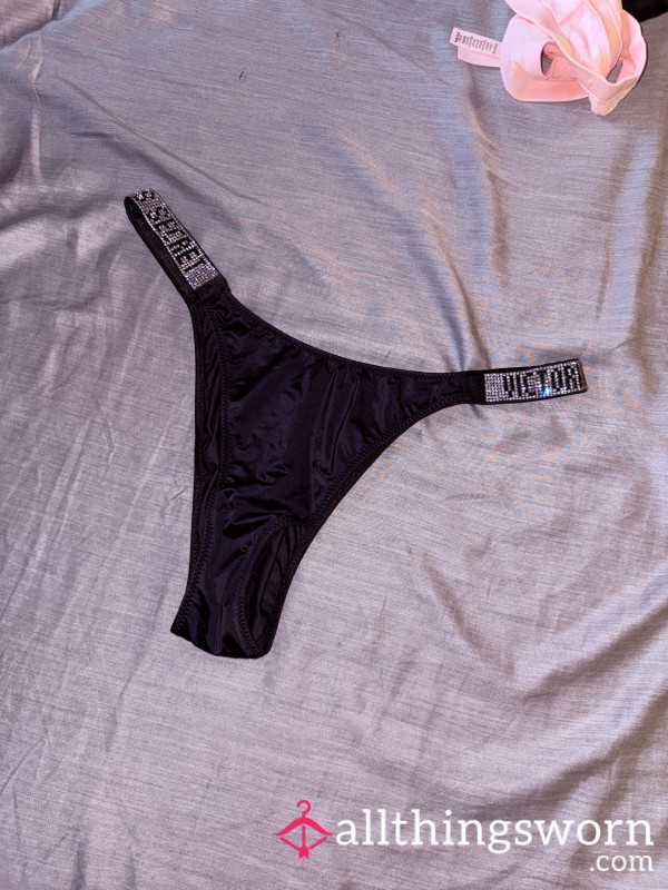 S**y Shine Strap Black Panties