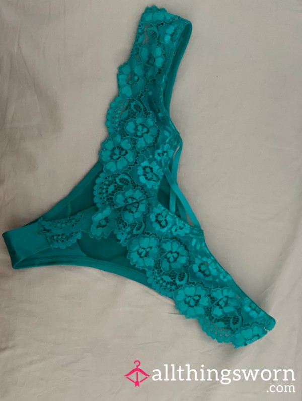 S**y Silk Green Lace Thong