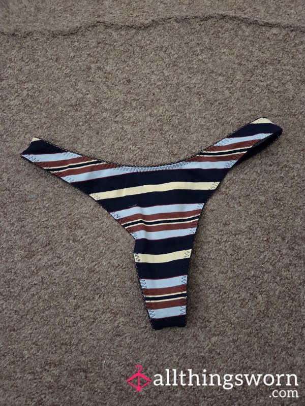 S**y Striped Thong