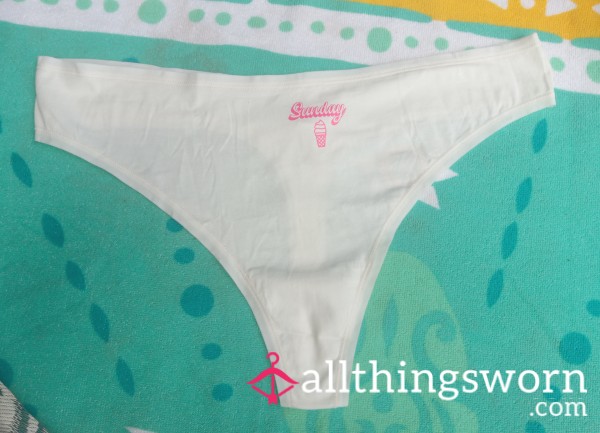 S**y Sunday White Thongs 🍦