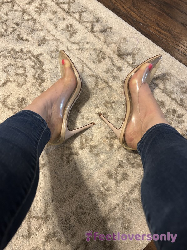 S**Y, SWEATY, STINKY CLEAR HEELS 👠🥵