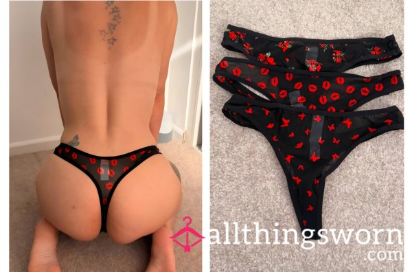 S**y Thong Worn Just For You ❤️🖤