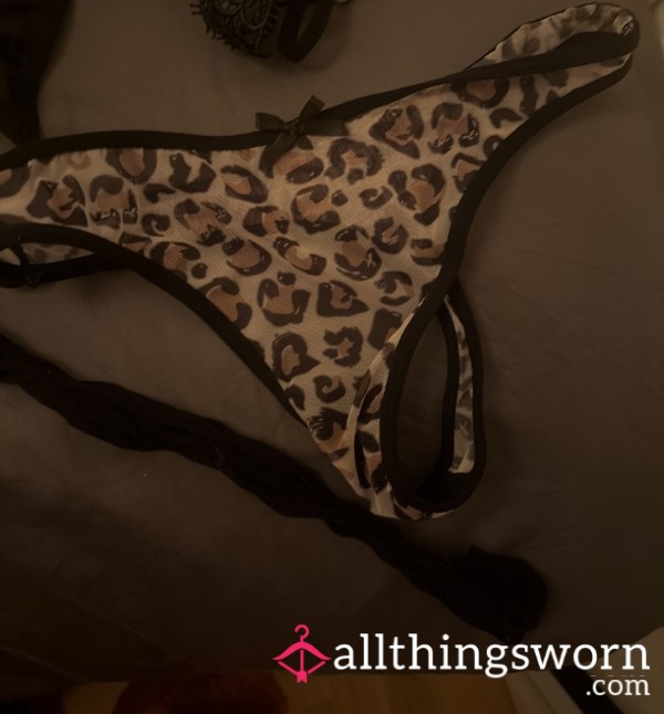 S**y Transparent Leopard Thong