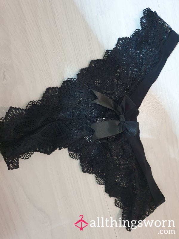 S**y Used Black Lace Panties