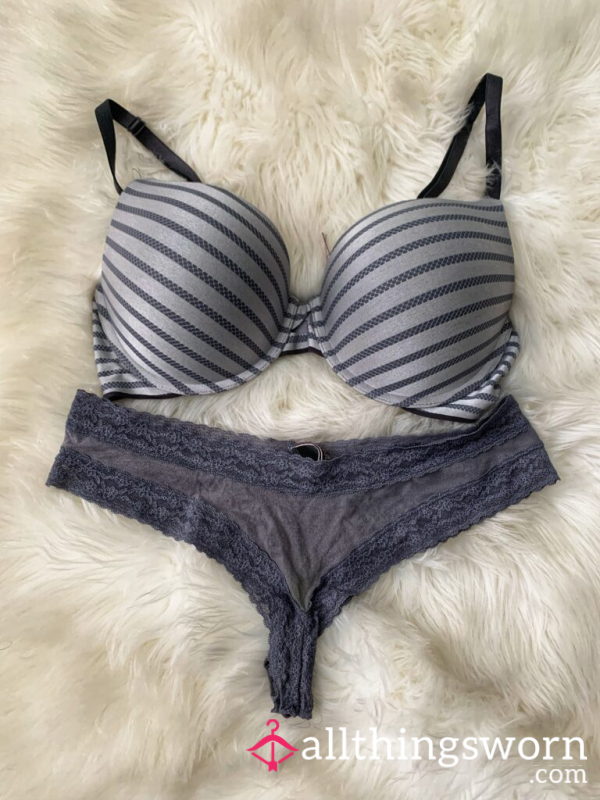S**y VS Grey Bra & Panty Set