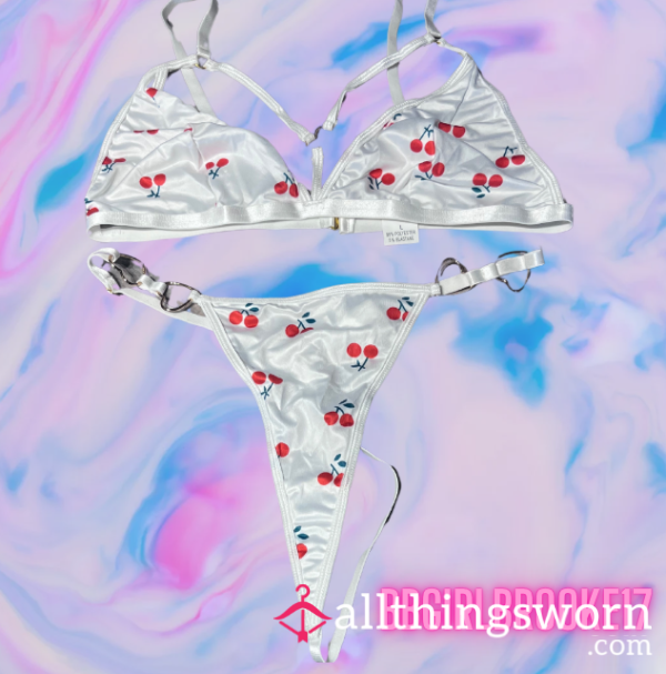 S**y, White And Creamy Thong And Bra SET !!