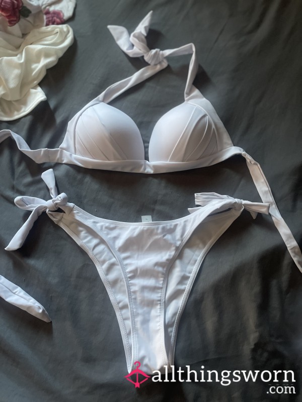 S**y White Two Piece Bikini