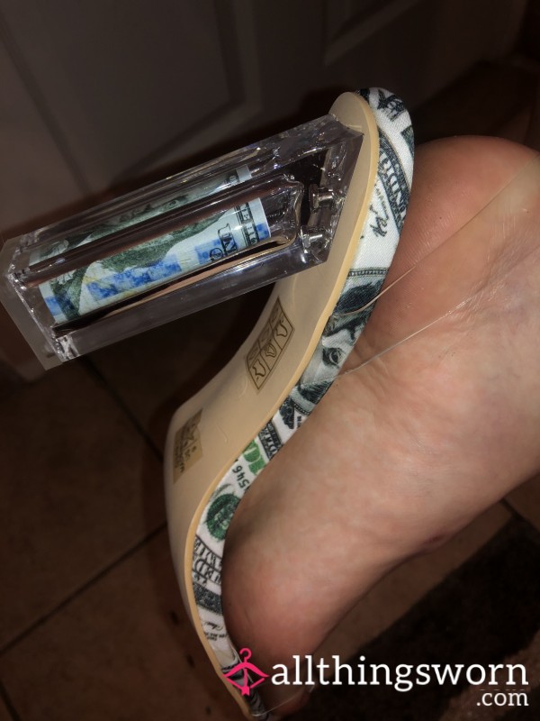 S**y Worn $100 Money Themed High Heels