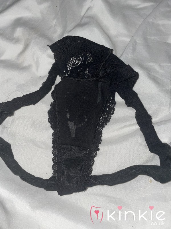 S**y Worn Black Lace Panties🖤
