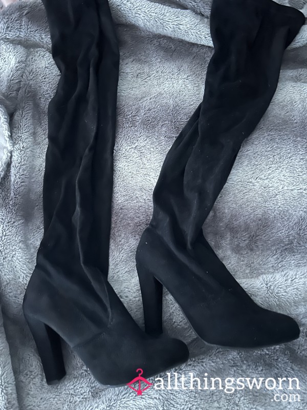 S**y Worn Knee Length Boots