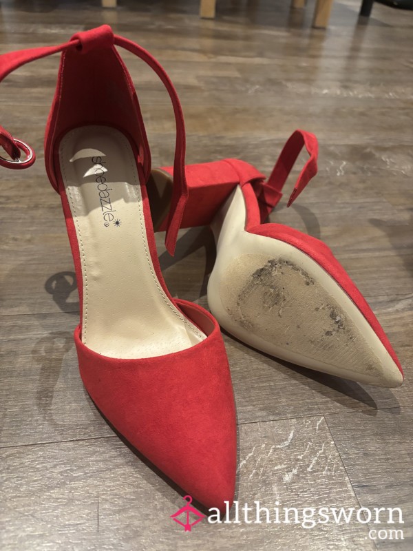 S**y Worn Red Heels