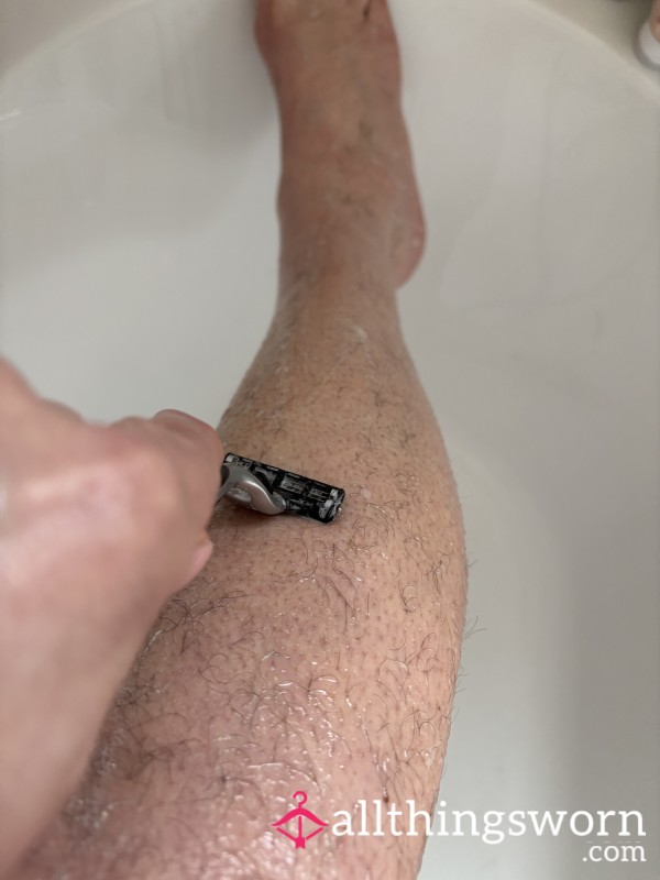 Pre- Made Video - Shaving My Hairy Legs In The Shower 😜🚿🪒💦