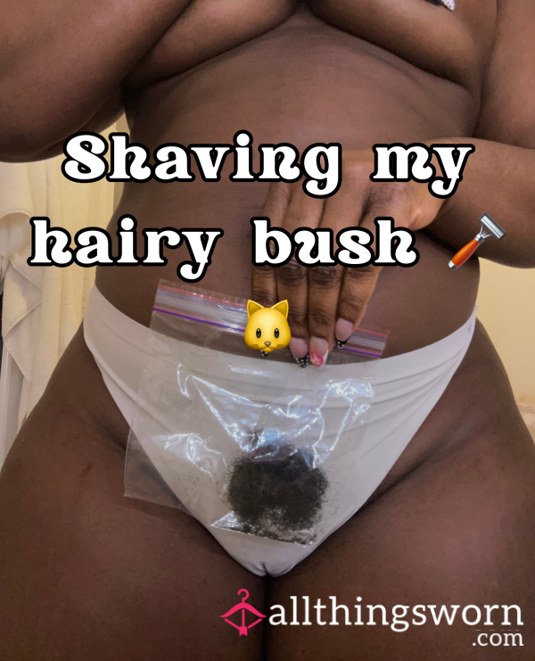 Shaving My Very Hairy Ebony Bush 🐱🪒