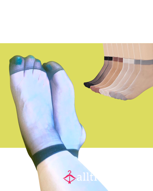 🧦 Sheer Ankle Socks – Soft Nylon Stockings