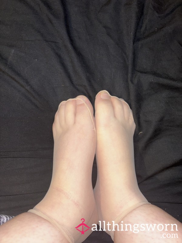 Sheer Ankle Socks Worn