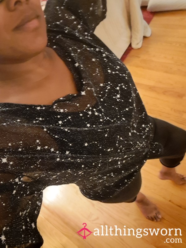 Sheer Black Star Tshirt