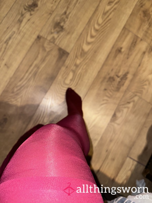 Sheer Burgundy Pantyhose