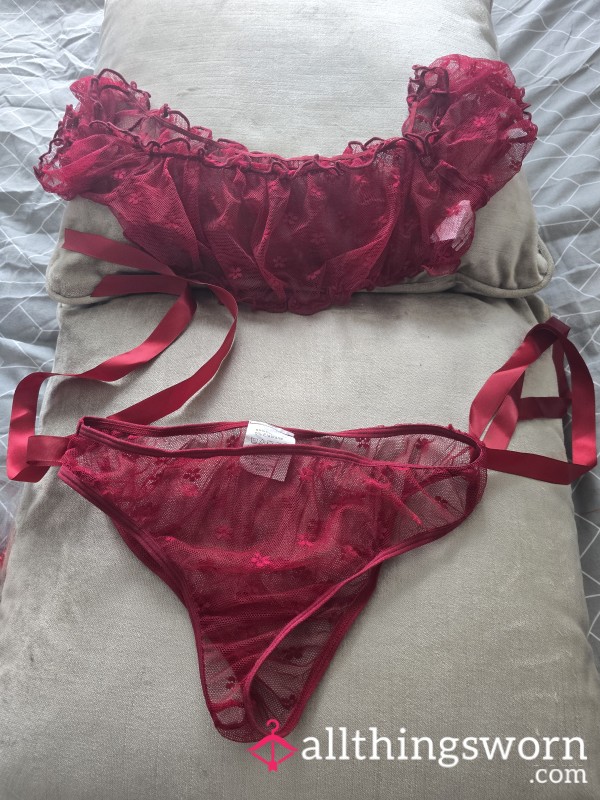 Sheer Burgundy Pretty Set