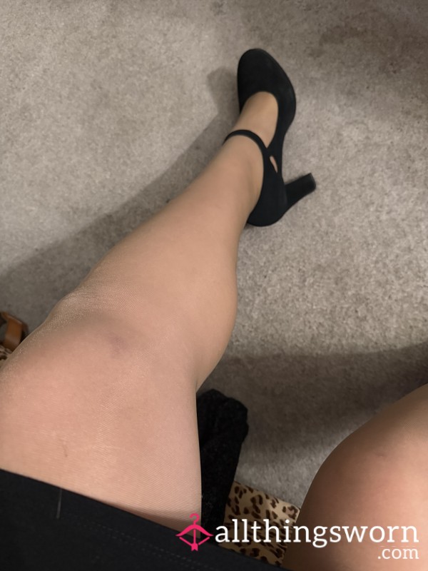 Sheer Coffee, Pantyhose Xxl Distressed Condition