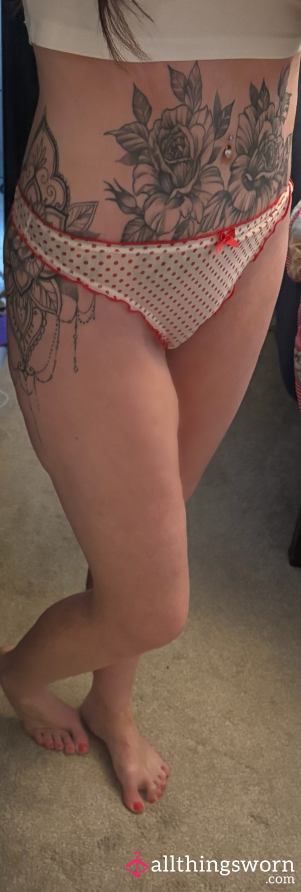 Sheer Frilly Panties/knickers Worn