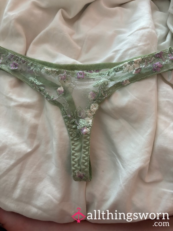 Sheer Green Thong
