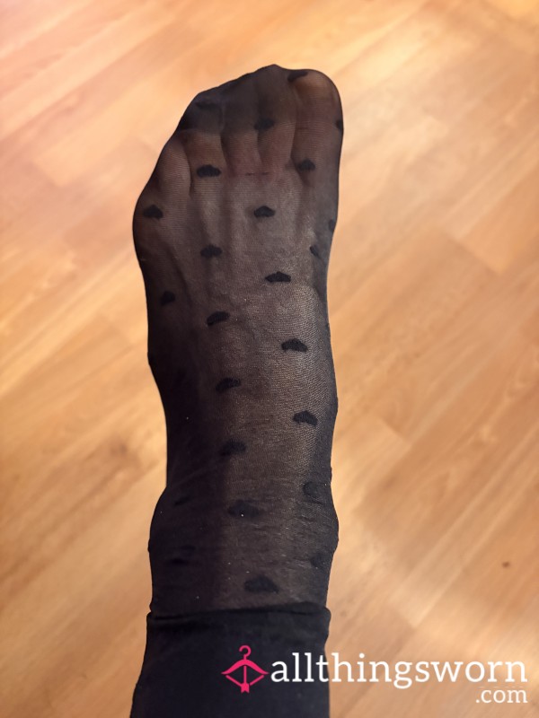 Sheer Heart Socks Worn To Your Liking! :)