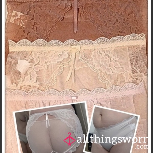 Sheer Pastel & Neutrals Full Back High-Waist Panties