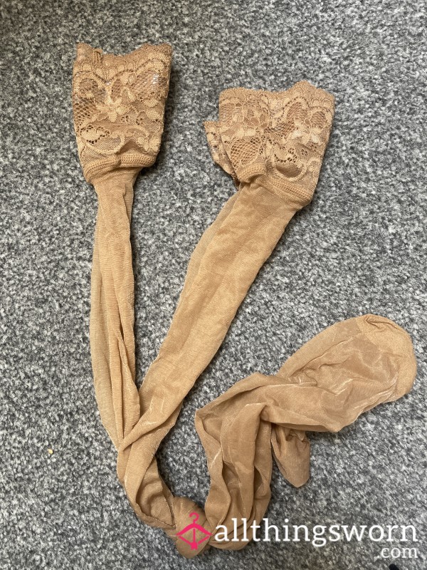 Sheer Silky Nude Stocking Hold Ups! ADD ON’S AVAILABLE!
