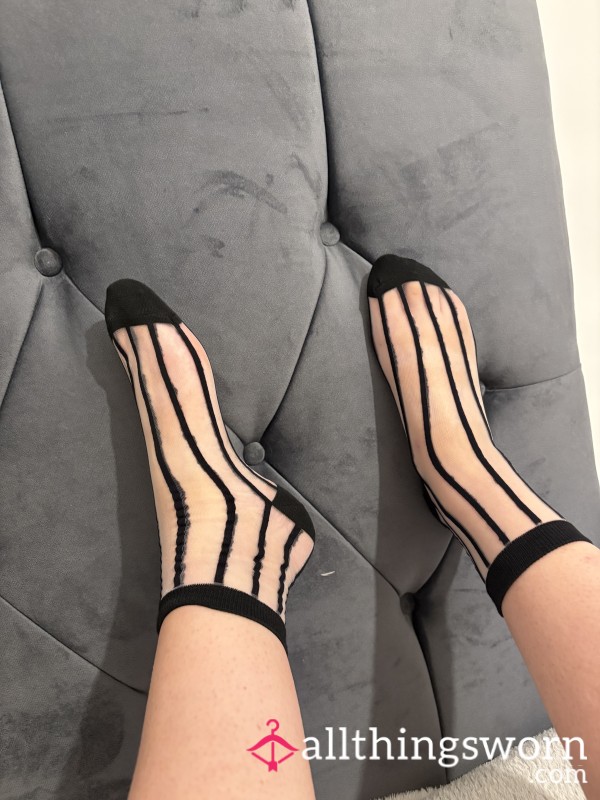 Goddess’s Sheer Socks Striped 24hr Wear