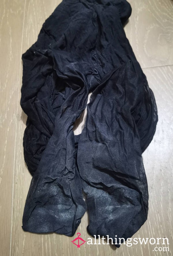 Sheer Tights Filled With Foot Lint.
