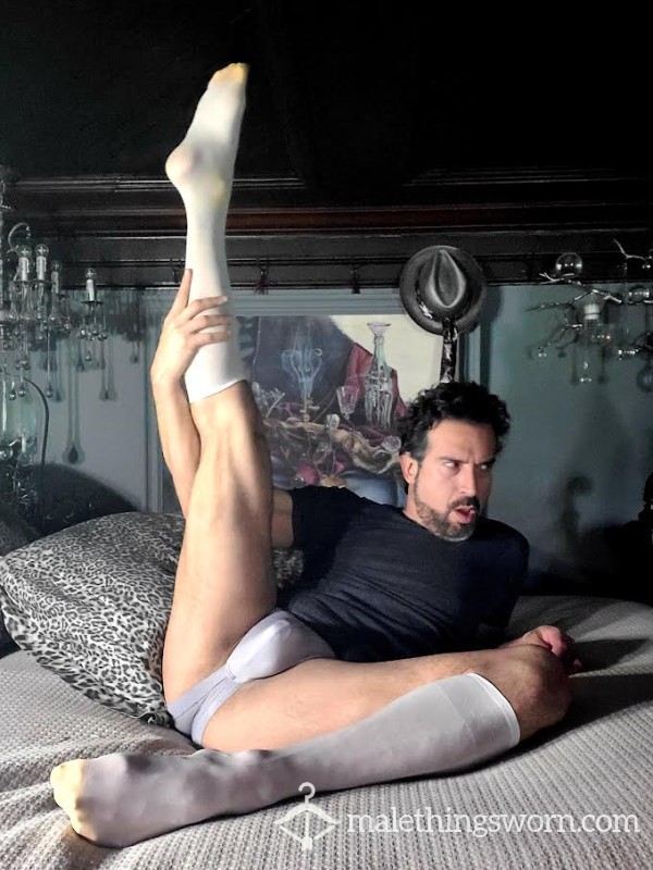 Sheer White Gold Toe Socks