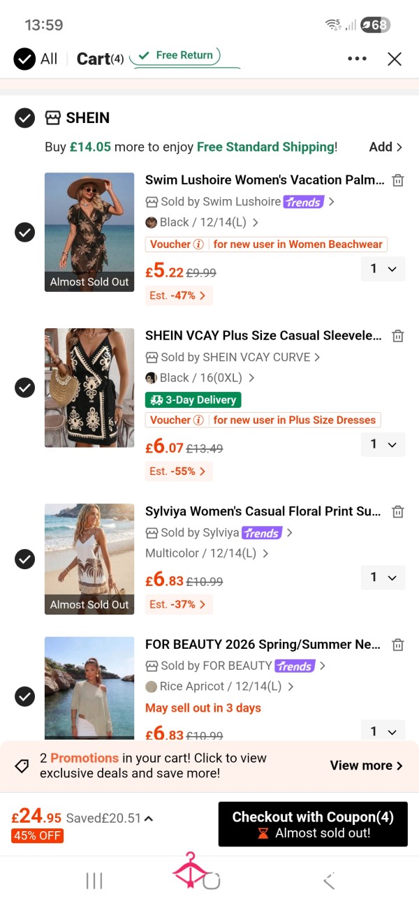 Shein Small Shopping Basket 🛍