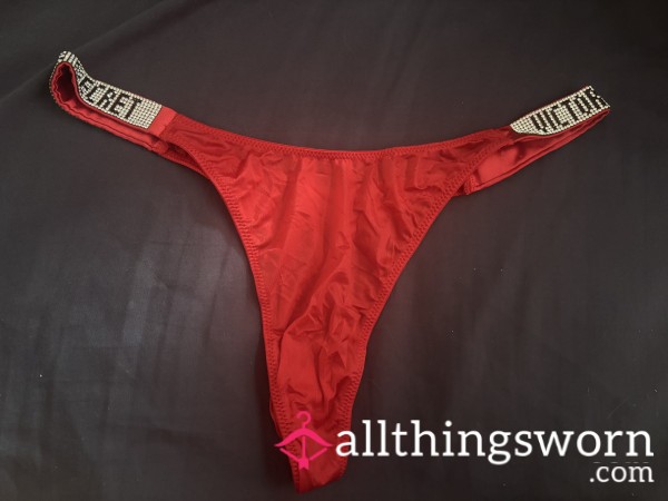 Shine Strap Victoria’s Secret Red Shiny Thong