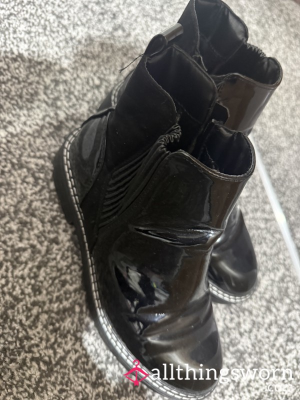 Shiny Black Boots