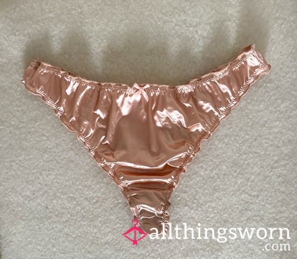 Shiny Golden Thong - Worn
