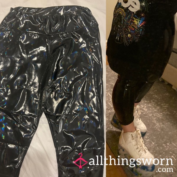 Shiny Holographic Rave Leggings