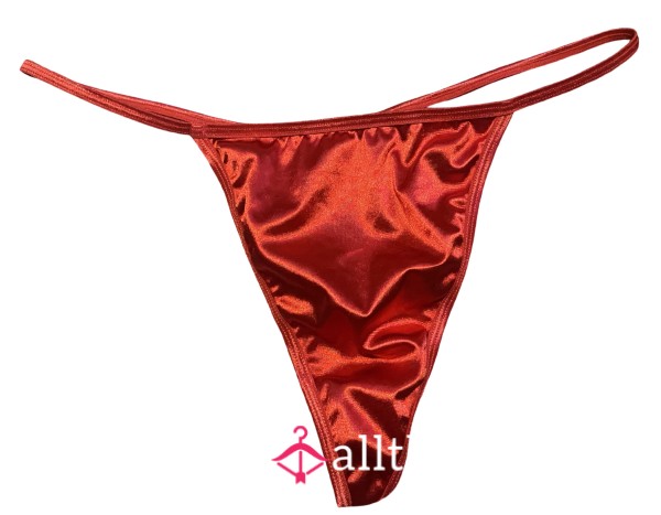 Shiny Red Thong 🥰