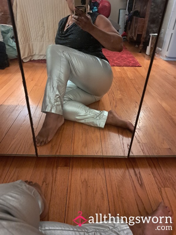Shiny Silver Pants Sz14