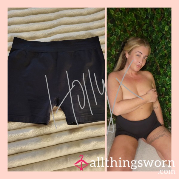 Short Black Cycling Shorts, Worn By Your Hormonal Raging Milf Holly