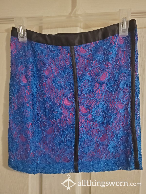Short Blue & Pink Skirt