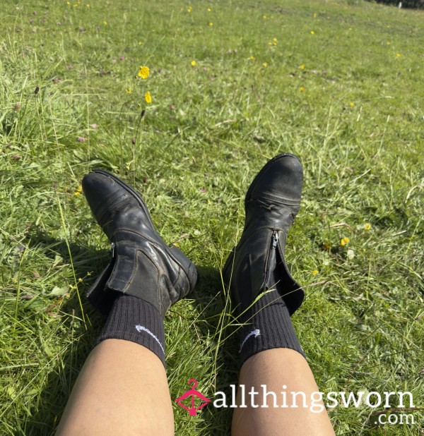 Short Leather Riding Boots