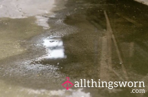 Short Outdoor Pi*s, I Made A Puddle