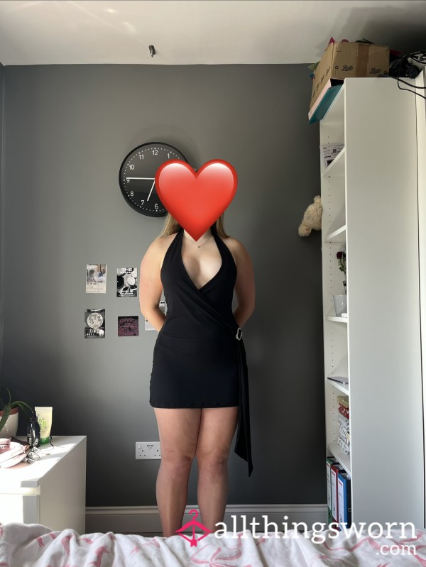 Short S**y Tight Revealing Black Dress