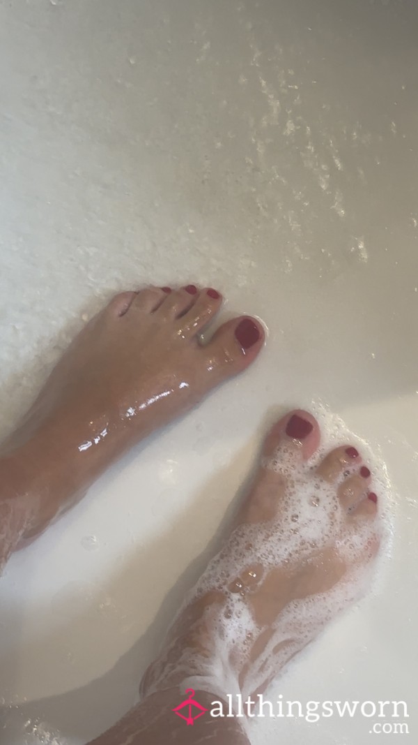 Shower Scrub Time 🦶 🧼
