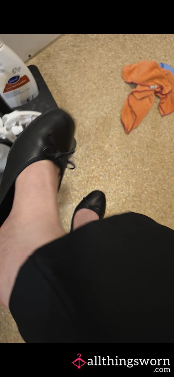 Showing Off Dirty, Sweaty Feet At Work