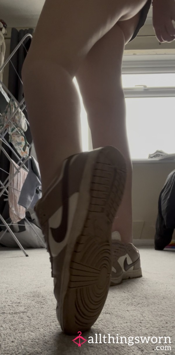 Showing Off My Old Worn Trainers. Worn With & Without Socks