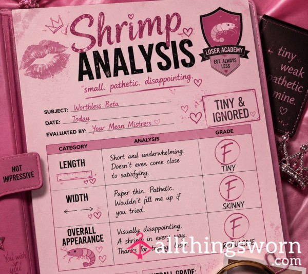 Shrimp A**lysis 🦐🔍 - SPH- You’ll Never Measure Up