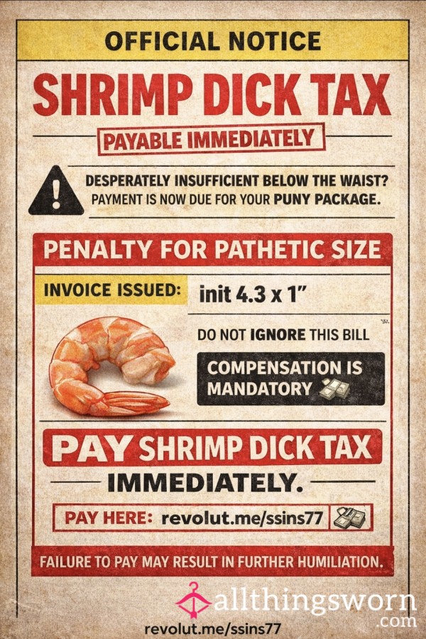 Shrimp D*ck Tax