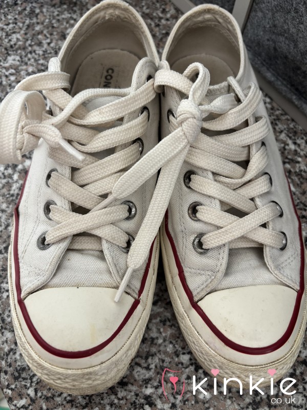 Sockless Festival Worn Converse, Size 5